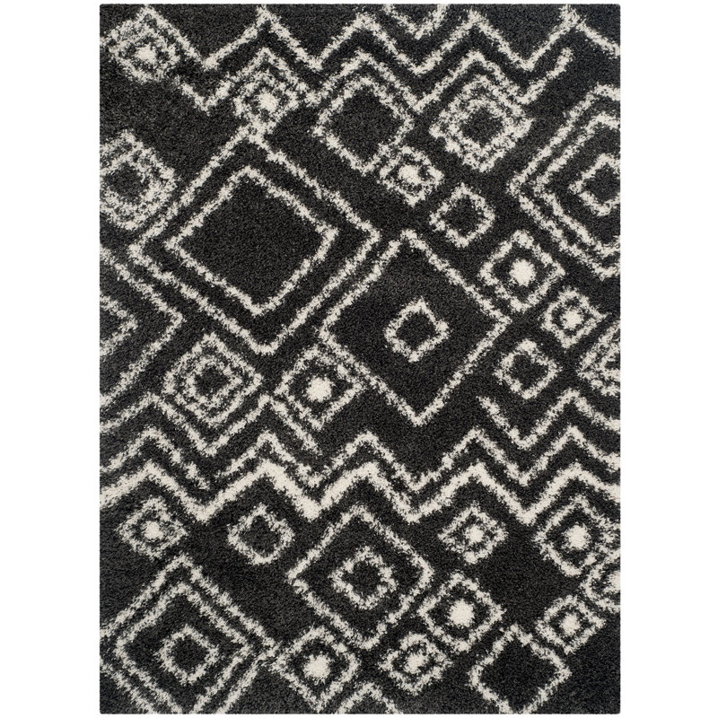 Ritney Sgb-Belize Shag Performance Geometric Rug, Rectangle 3' x 5'