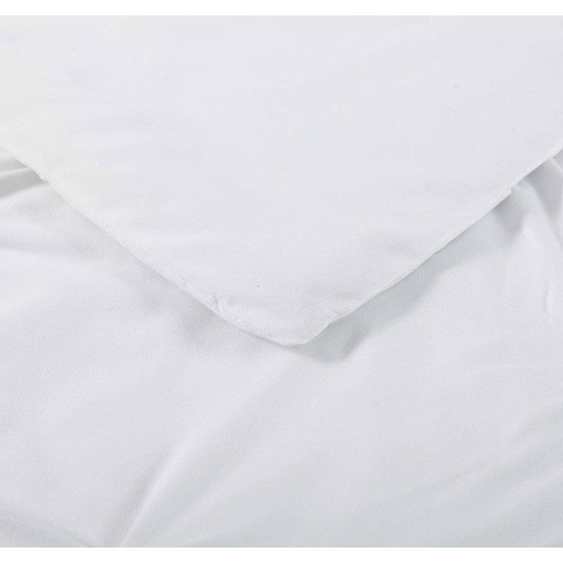 Ensemble d'édredon réversible en microfibre hypoallergénique , Blanc, Édredon double/grand et 2 taies décoratives