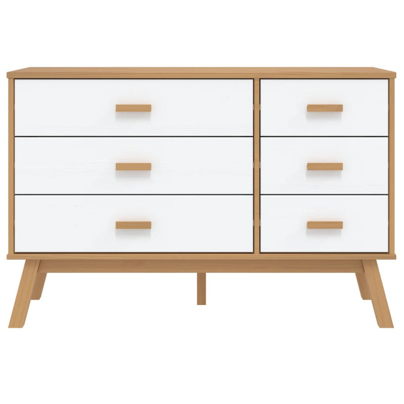 Lachish Accent Chest, Brown/White