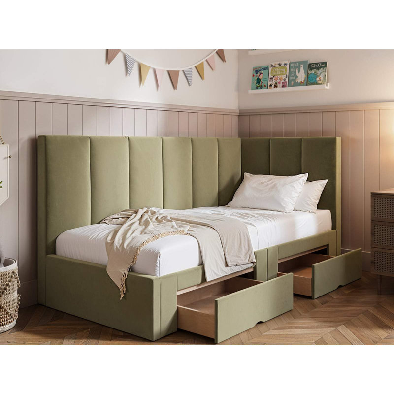Upholstered Daybed, Green