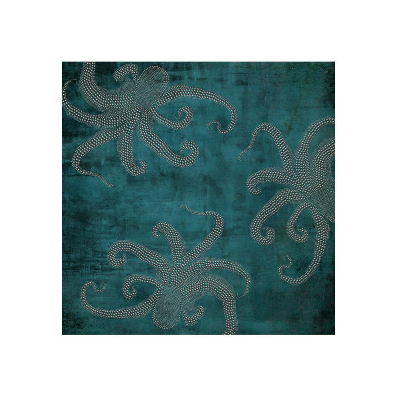 Rivets And Turquoise II Print by Sofia Fox, Glass Coat, 24" H x 24" W x 1.5" D