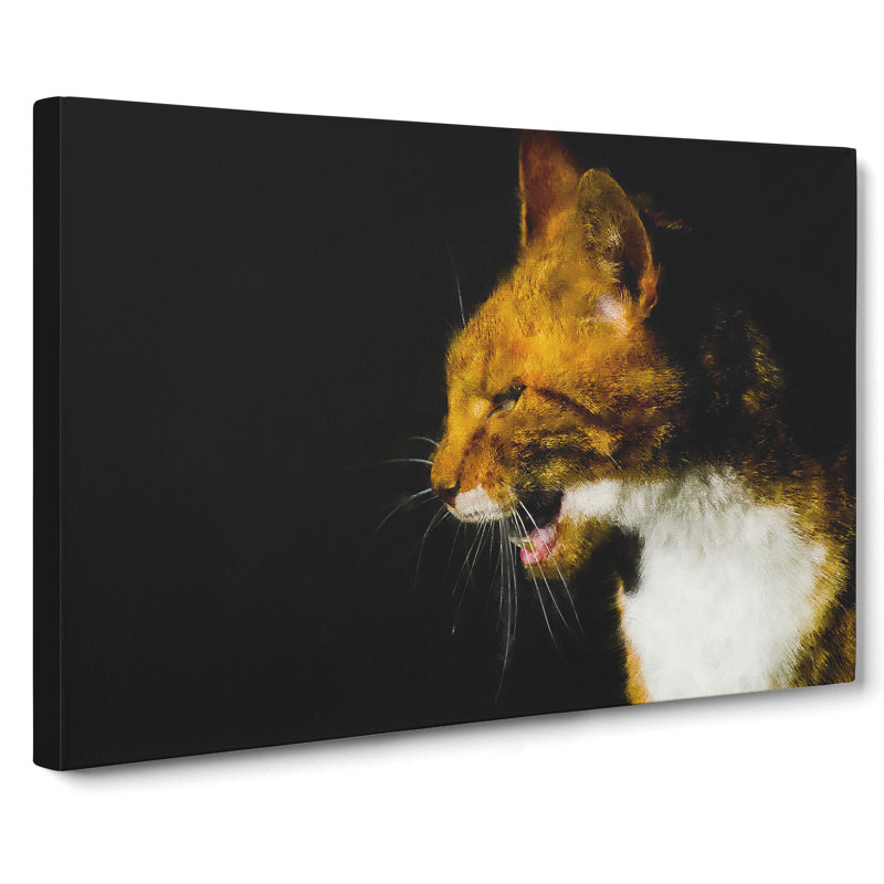 Portrait of a Cat Vol.5 - Wrapped Canvas Graphic Art, 35cm H x 50cm W x 3cm D