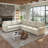 L-Shaped Sectional Sofa with Pull-Out Bed