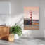 Golden Gate Misty Morning Abstract Contemporary Architecture City Wall Art Print 1 Piece Wrapped Canvas Wall Art-1833277548