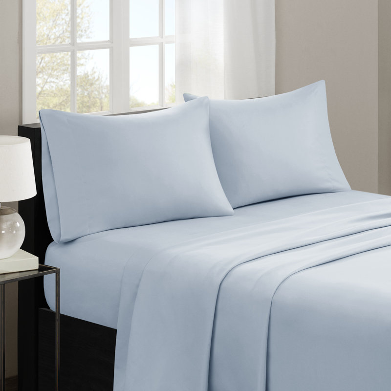 Blue Full Deep Pocket Microfiber Sheet Set