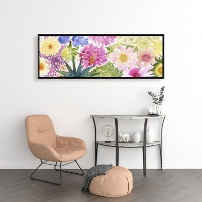 Toile botanique mauve | Fleurs exotiques, art mural encadré