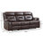 Etherine 84.6" W Vegan Leather Manual Reclining Sofa with Pillow Top Arms-118352095