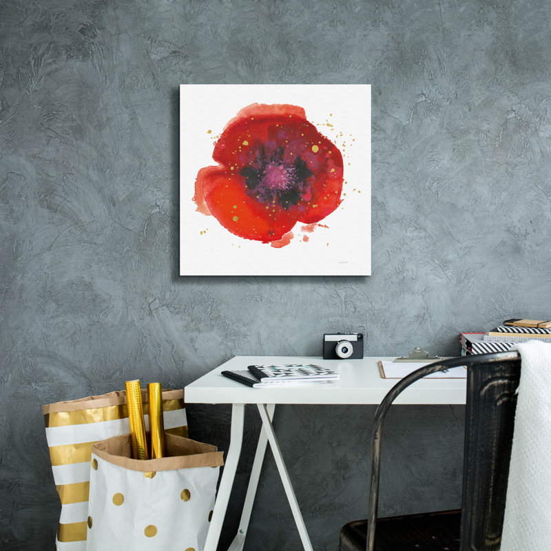 «Splash 5 with Gold» par Shirley Novak, art mural sur toile, H 18 po x l 18 po x P 0,75 po