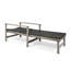 Chaise longue en bois relaxante avec sièges réglables - gris