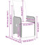 Ensemble bistro Vidaxl gris-1355622748-1355622751