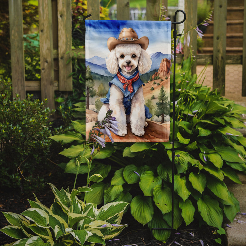 Drapeau Cowboy Welcome Garden, Caniche
