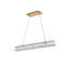 Luminaire suspendu carré / rectangulaire à DEL avec détails en cristal pour îlot de cuisine-65683041