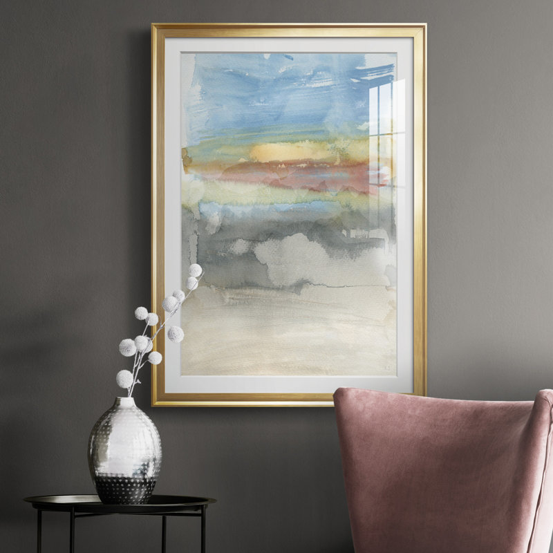 High Desert Sunset I - peinture encadrée, H 26,5 po x l 36,5 po x P 1,5 po, Or
