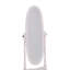 Miroir sur pied 59,25 "de haut avec finition blanche, forme ovale-1744504975