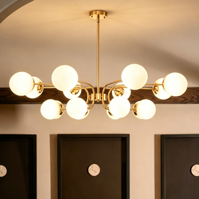 Summertown 16 - Light Dimmable Chandelier, Gold