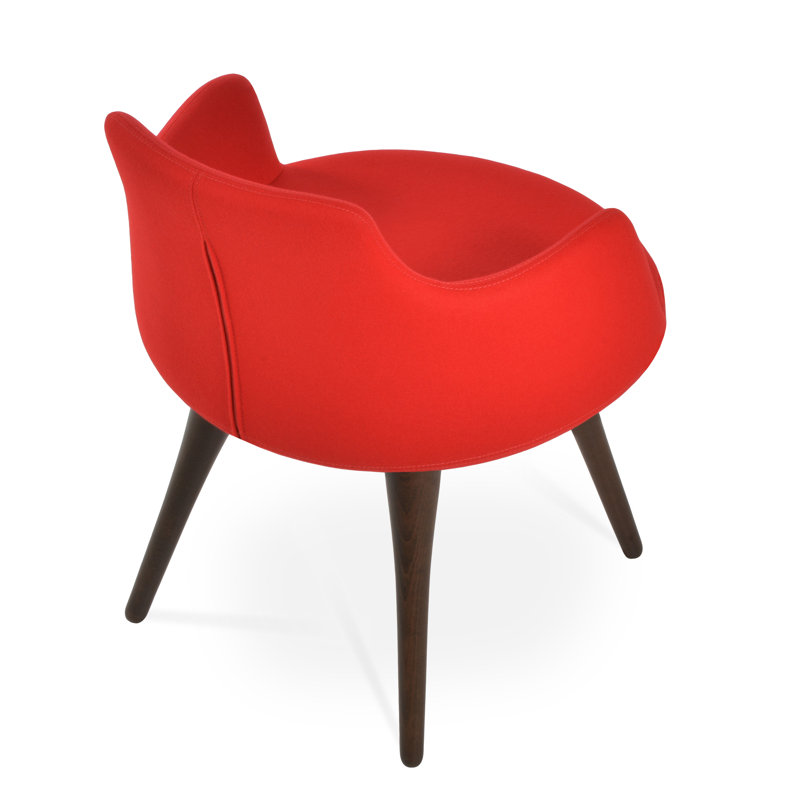 Fauteuil en laine Dervish, Laine rouge pomme