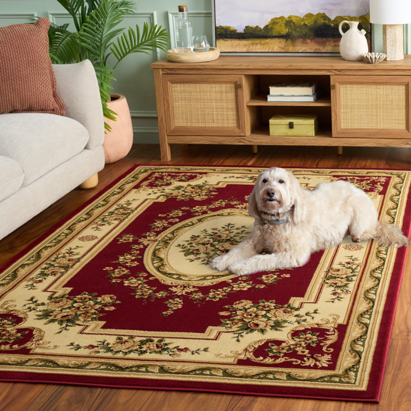 Tapis oriental Frasher Performance, Rectangle 5 pi 3 po x 7 pi 6 po, Red/Ivory