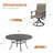 Bachus 8-Person Patio Dining Set with 60" Round Dining Table and 8 Swivel PVC-coated polyester Dining Chairs-2036348440
