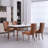 PU Faux Leather Dining Chairs Retro Style with Nailhead Trim & Button Tufted Back Set of 2-1450947185