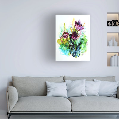 Sylvie Demers, «Certaines fleurs sont des chansons», art sur toile
