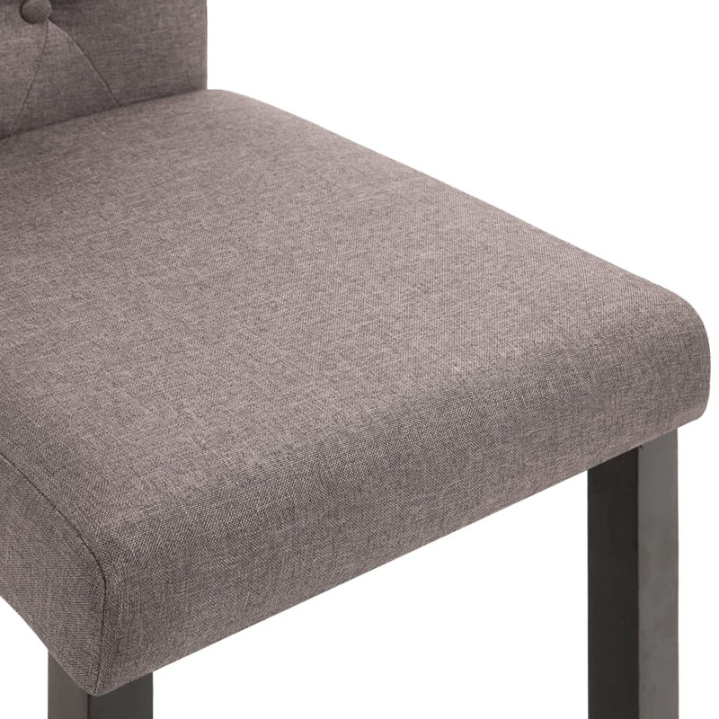 Chaise d'appoint avec pieds en bois massif pour la cuisine, Taupe