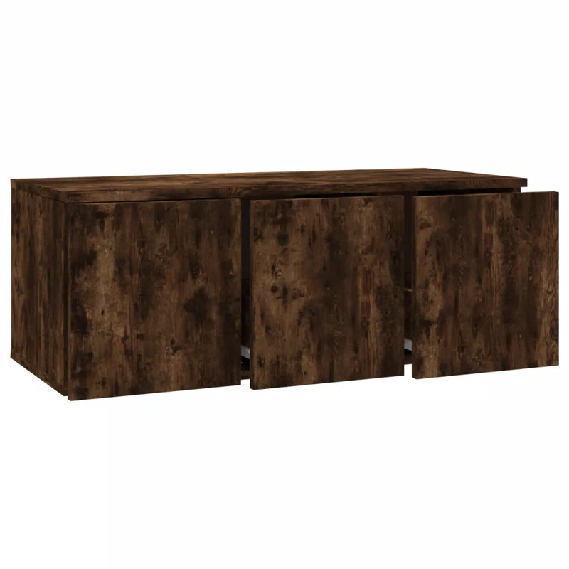 Andj TV Cabinet 80 x 34 x 30 cm Engineered Wood, Smoked Oak