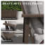 48" All-Weather Metal Loveseat with Gray Cushions - Black Frame Outdoor Patio Sofa