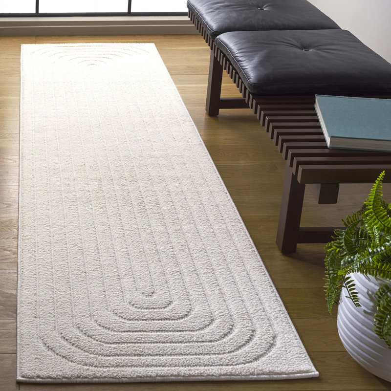 Tapis à motif géométrique Jeylianis Ramona, Tapis de couloir 2 pi 2 po x 8 pi
