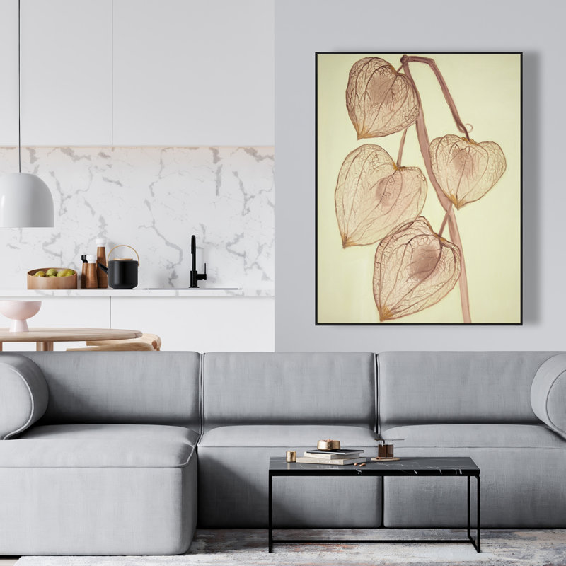«Growing Ground Cherries», art sur toile encadré brun