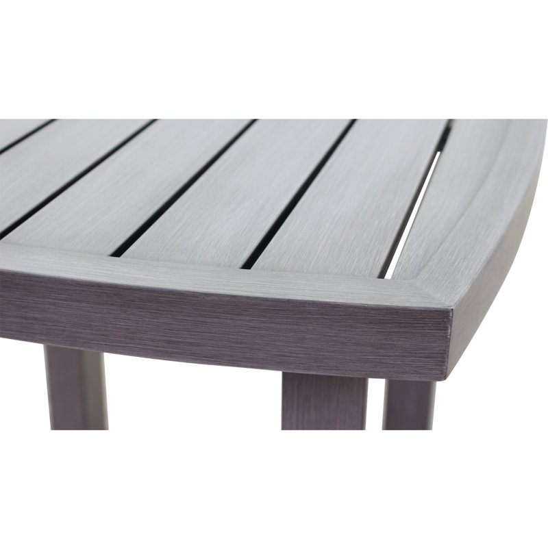 Round Metal Outdoor Dining Table With Umbrella Hole , 54.02'' in. W 54.02'' in. D
