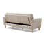 3 Seater Chenille Sofa Bed