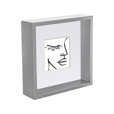Plastic Box Frame in Grey