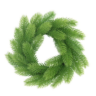 10" Light Green Molded Tip Artificial Christmas Wreath on Twig Base - Unlit