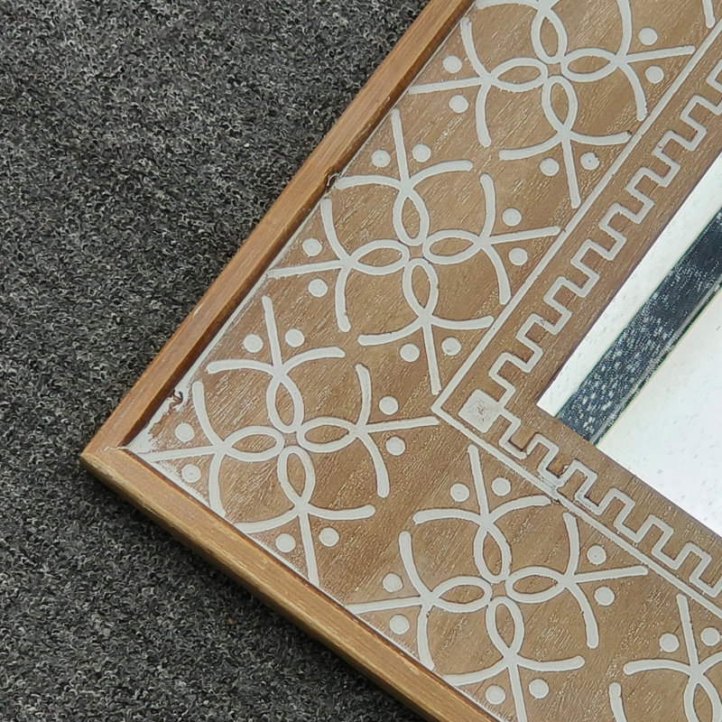 Solid And Engineered Wood Flat Wall Mirror