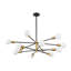 Luminaire suspendu moderne Mid-Century lustre moderne Spoutnik, lustre noir et or George Oliver-1010165726-1061878039-1061878056