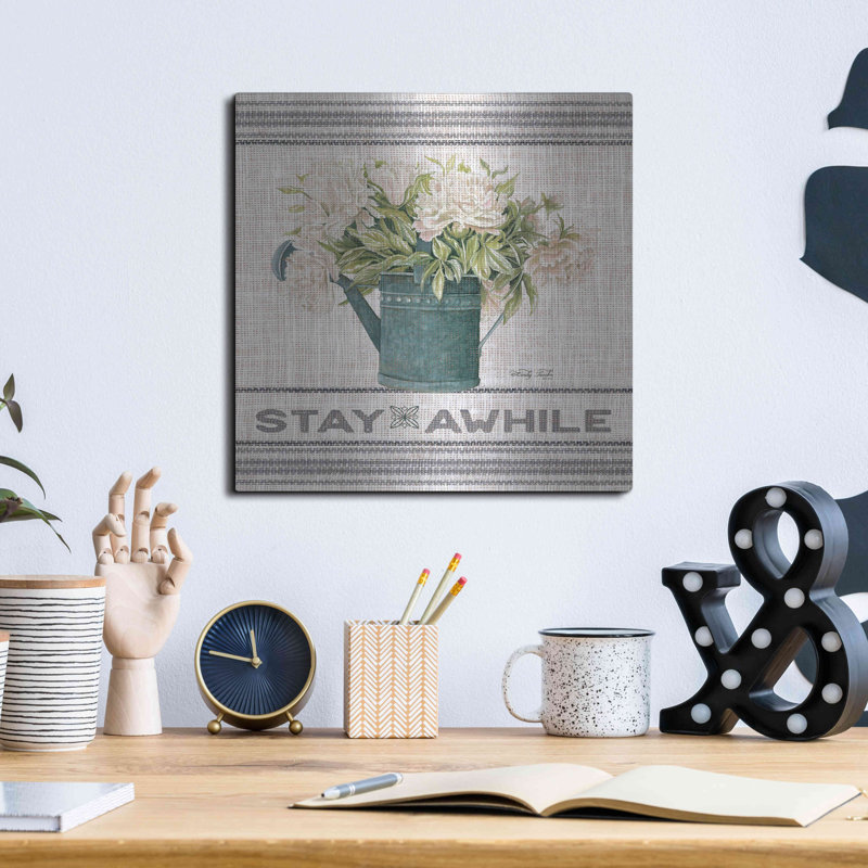 «August galvan® pivoines Stay A Time» par Cindy Jacobs, August Wall®, art mural en métal, H 12 po x l 12 po