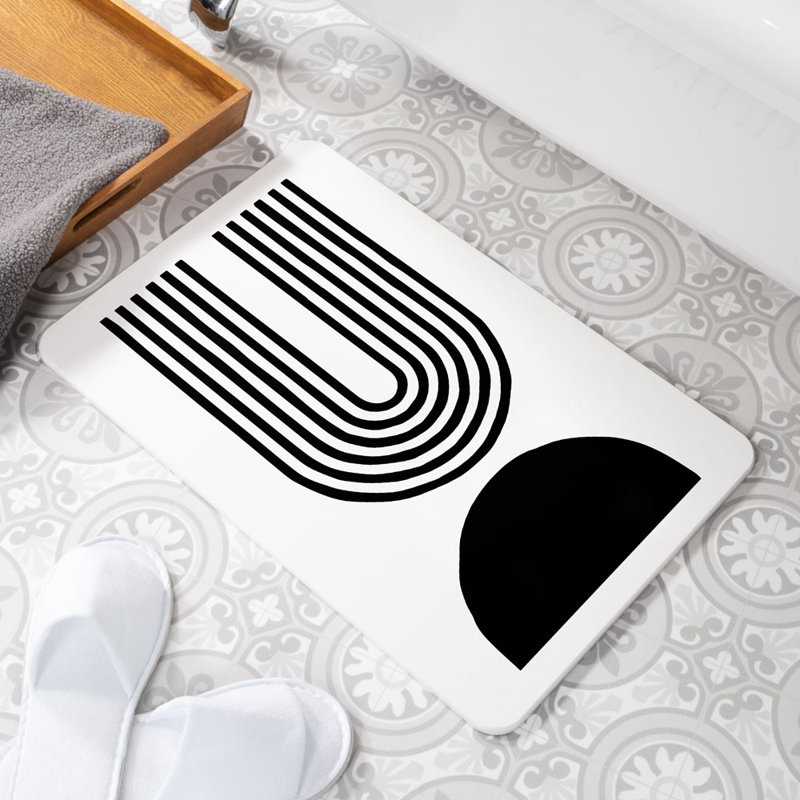Non-Slip Bath Mat, White