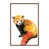 Toile avec cadre en bois brun