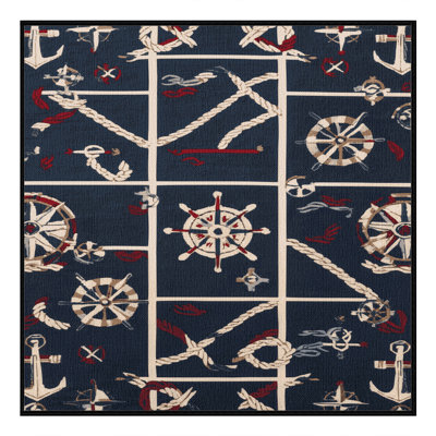 Washable Modern Maritime Plus Coastal Area Rug