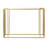 Metal Geometric Gold Console Table with Mirrored Glass Top
