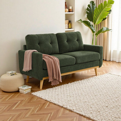 Canapé capitonné 67,5 po Mid-Century