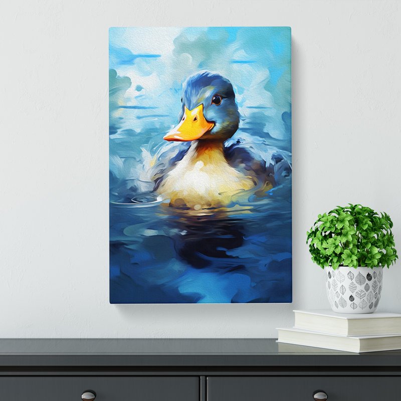 Duck Digital Art No.2 - Wrapped Canvas, 60cm H x 40cm W x 3cm D