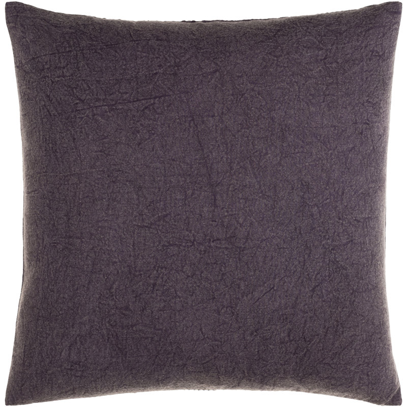 Dustyn Geometric Cotton Reversible Throw Pillow, Dark Purple, Poly Fill, 20" x 20"