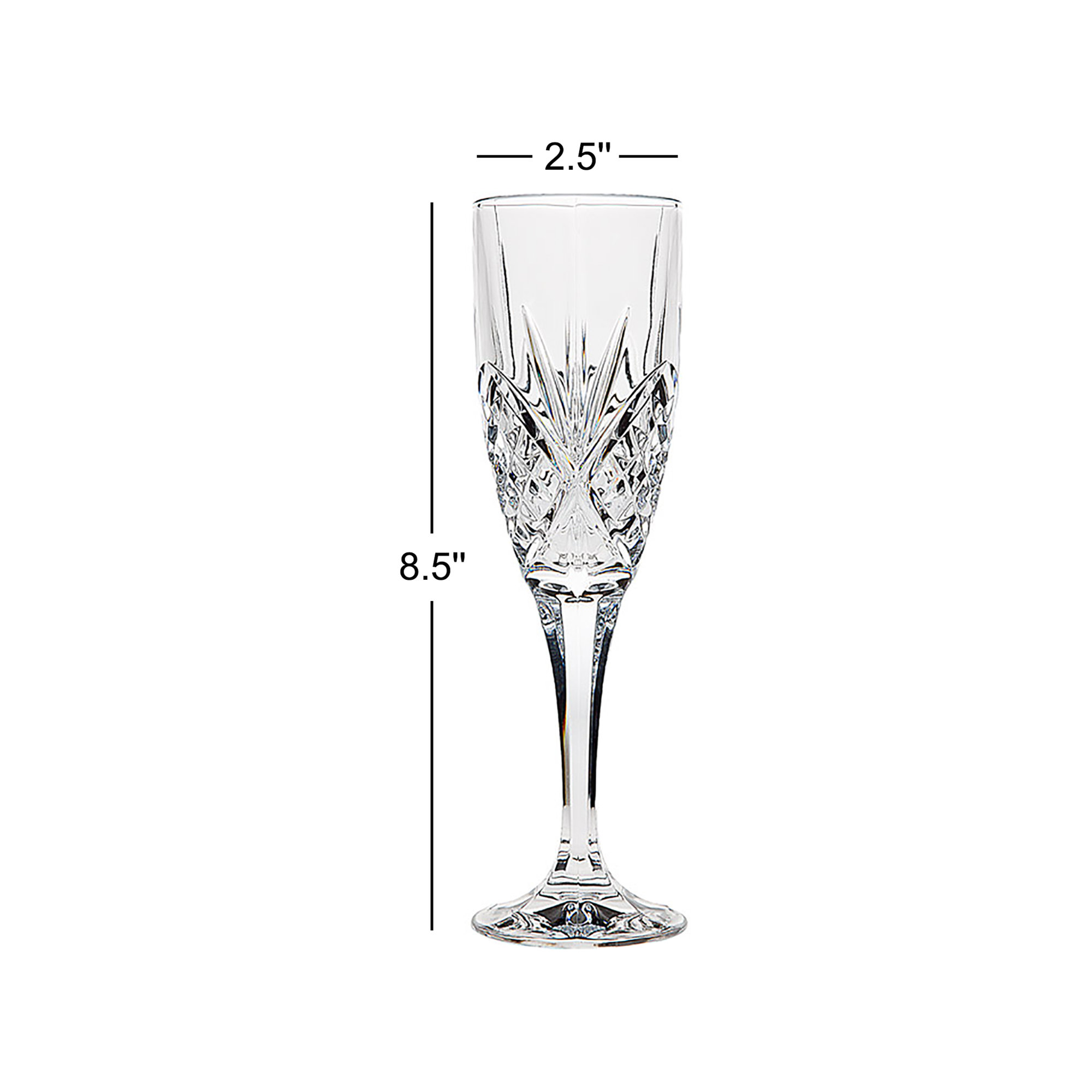 Dublin Crystal Flute Glass 6oz