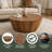 Canton Mahan Hollow Wood Block Coffee Table