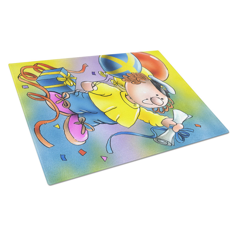 Caroline's Treasures Graduation The Graduate Glass Cutting Board