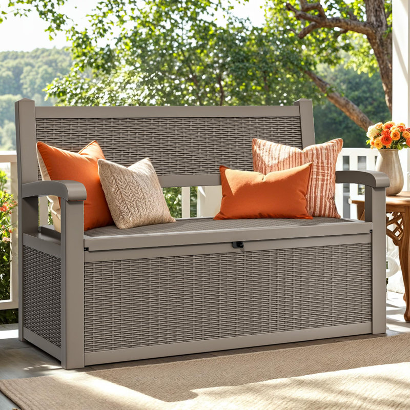 Lark Manor 129.7cm W 710L Resin Lockable Deck Box, Grey