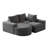 99-Inch Chenille Cloud Curved Sectional Sofa With Chaise, L-Shaped Modern Boneless Couch With Deep Seats, No Assembly Required