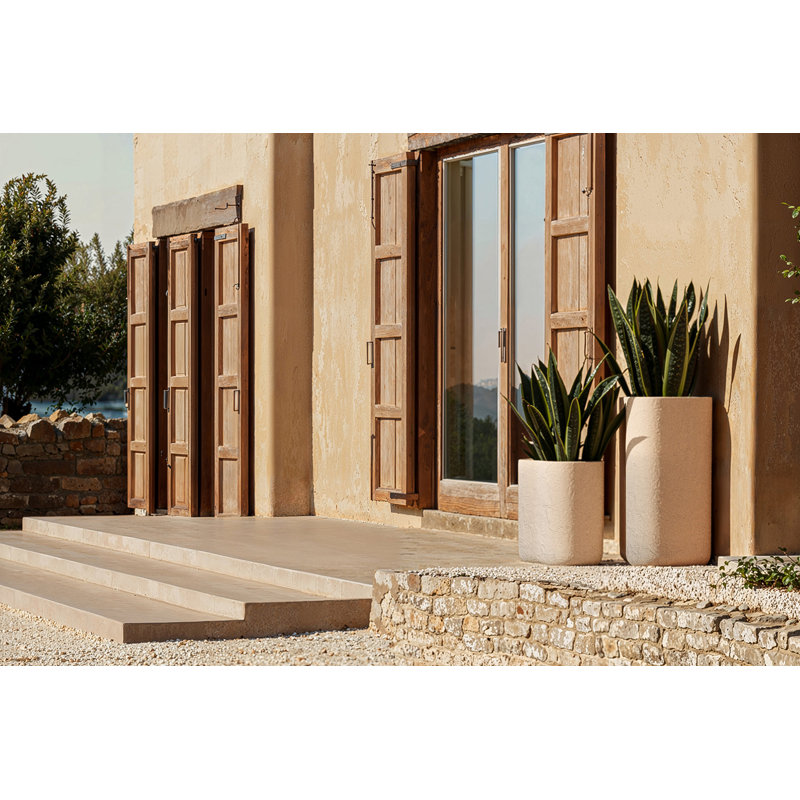 Milos Planter, White, 26.5" H x 28" W x 21.75" D