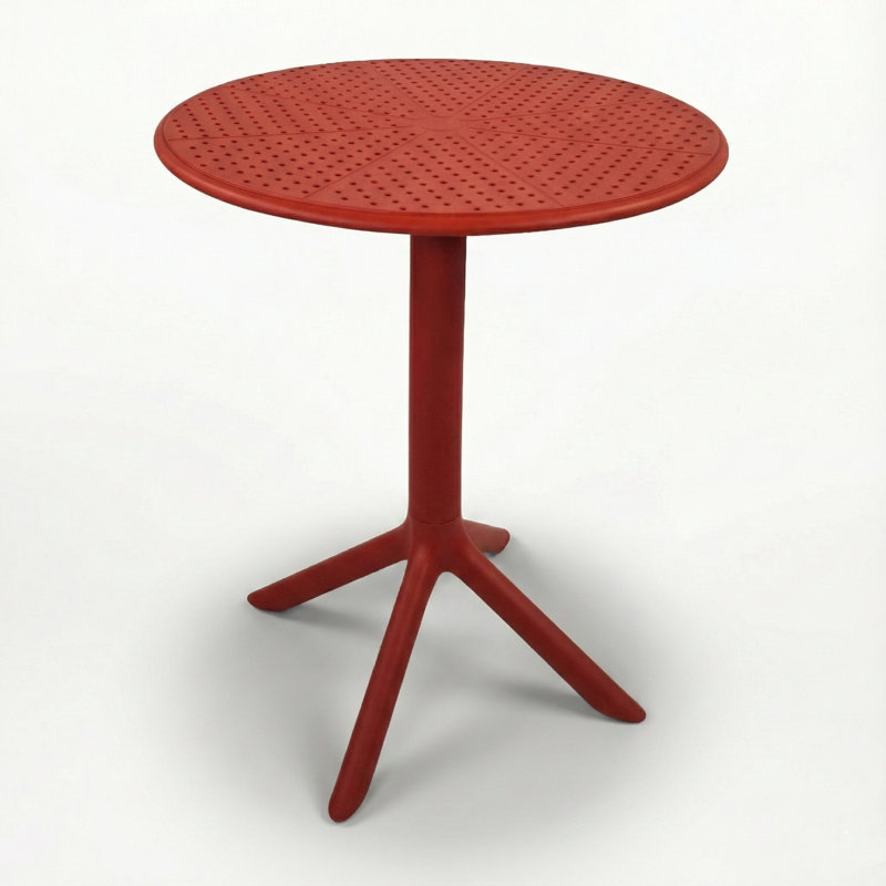 Round Outdoor Bistro Table , 60cm cm W 60cm cm D, Red